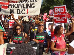Activists from Washington, D.C., bring their message to the march